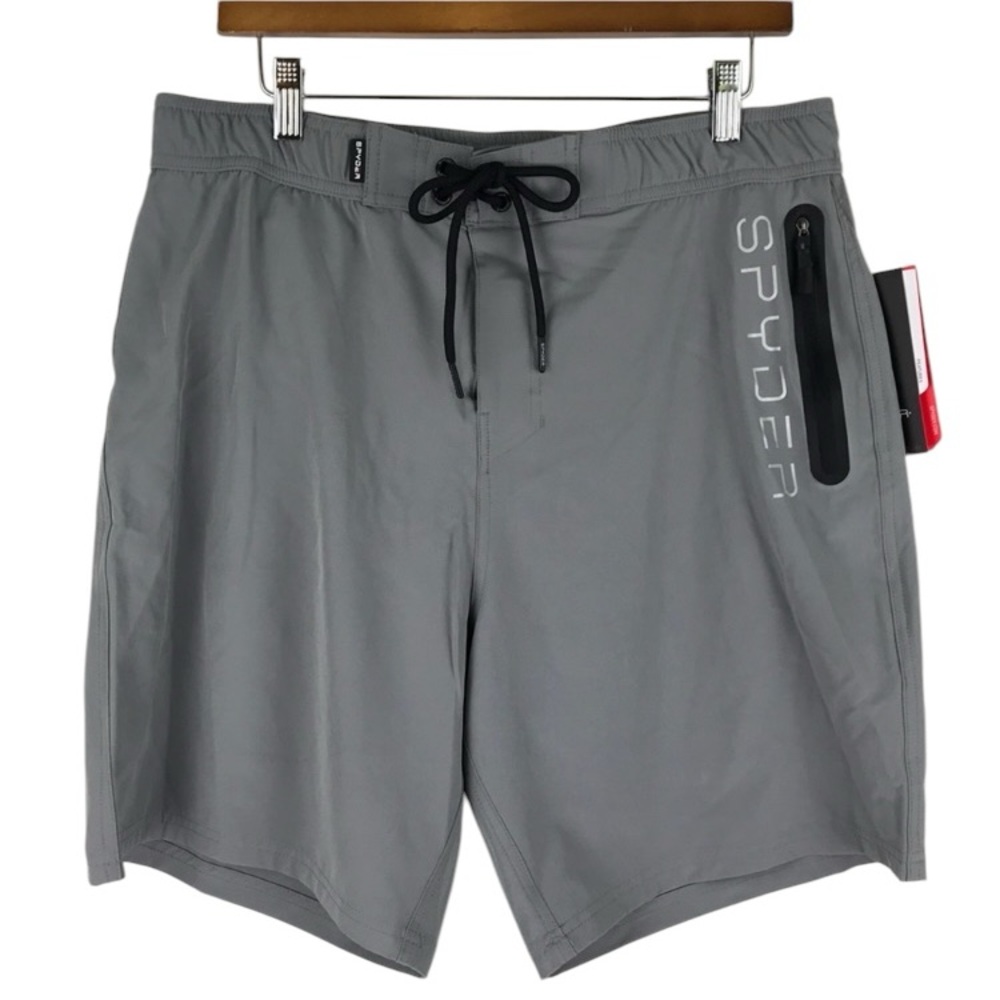 SPYDER Side Logo Hybrid Board Shorts Grey NWT